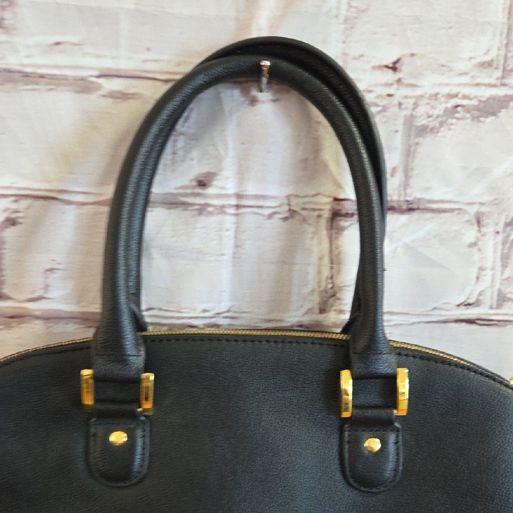 Joy & Iman Black Satchel with Gold Details - Picture 6 of 9